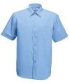 65118 Men's Long Sleeve Poplin Shirt Mid Blue colour image